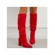  Pure Color Suede High Boots For Women