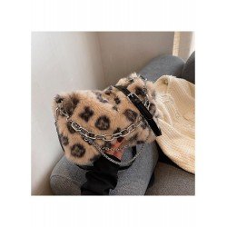 Casual Leopard Plush Shoulder Bags Casual Leopard Plush Shoulder Bags