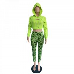  Casual Leopard Print Women's Trouser Three-Piece Set