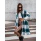  2024 Loose Mid-Length Plaid Wool Coats