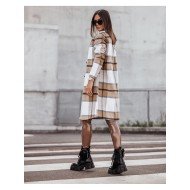  2024 Loose Mid-Length Plaid Wool Coats