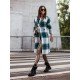  2024 Loose Mid-Length Plaid Wool Coats