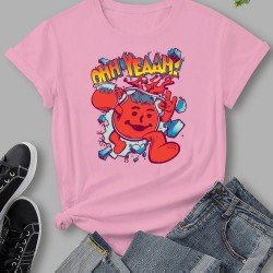 Hot Summer Flaming Mountain Graphic T Shirts For Women