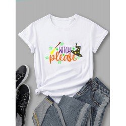 Easy Matching Letter Printed Women T Shirts