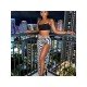 2024 Summer Zebra Print Split Women's Skirt