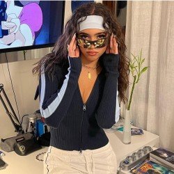 Fitted Long Sleeve Fall Coat Tops