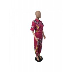 Casual Printed Long Sleeve Jumpsuits For Women Casual Printed Long Sleeve Jumpsuits For Women
