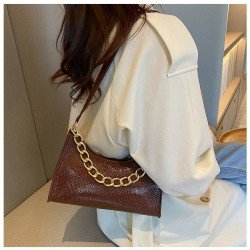  Retro Solid Color PU Chain Armpits Bags