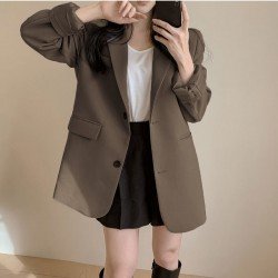 Casual Solid Simple Blazer Coats
