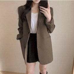 Casual Solid Simple Blazer Coats
