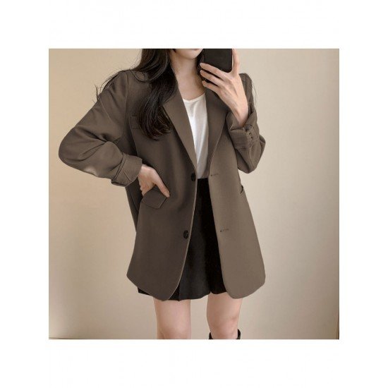Casual Solid Simple Blazer Coats