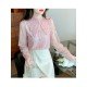  2024 Lace Embroidery Women's Long Sleeve Shirt