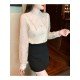  2024 Lace Embroidery Women's Long Sleeve Shirt
