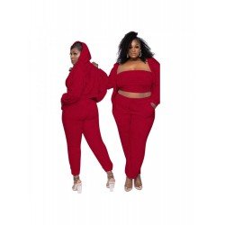 Plus Size Spring Matching 3 Piece Trouser Outfit Sets Plus Size Spring Matching 3 Piece Trouser Outfit Sets