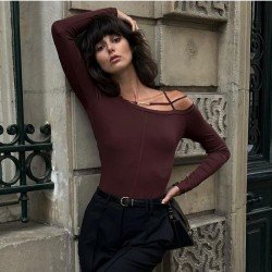 Designer Fitted Long Sleeve Ladies Tops