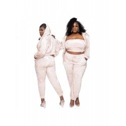 Plus Size Spring Matching 3 Piece Trouser Outfit Sets Plus Size Spring Matching 3 Piece Trouser Outfit Sets