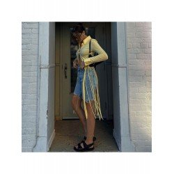 Tassel Button Up Solid Long Sleeve Ladies Tops Tassel Button Up Solid Long Sleeve Ladies Tops