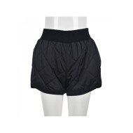 Casual Black Rhombus Lattice Cotton Shorts With Pockets