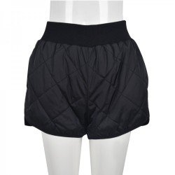 Casual Black Rhombus Lattice Cotton Shorts With Pockets