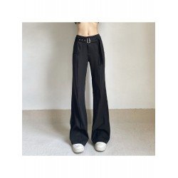 Designer Ladies Black Straight Leg Trousers