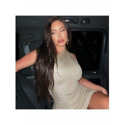 Sexy Slim Slant Shoulder Sleeveless Hip Dress  Sexy Slim Slant Shoulder Sleeveless Hip Dress