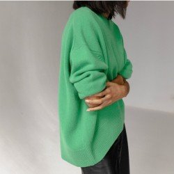  Women's Casual Round Neck Pullover Sweater
