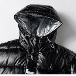  Men's Hooded Letter Printing Winter Cotton Jacket