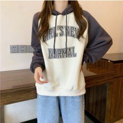  Casual Hooded Letter Printing Women's Sweater