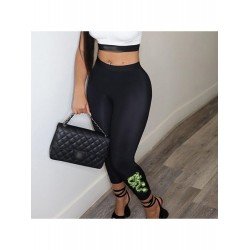 Skinny Printing Elastic Waist Women's Leggings  Skinny Printing Elastic Waist Women's Leggings