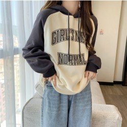  Casual Hooded Letter Printing Women's Sweater