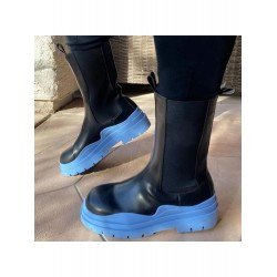 Casual Contrast Color Platform Boots Casual Contrast Color Platform Boots