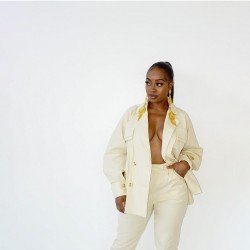 Ladies Solid Matching Blazer And Trouser Sets