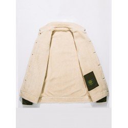 Winter Thicken Turn-Down Collar Solid Coat Winter Thicken Turn-Down Collar Solid Coat