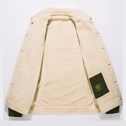 Winter Thicken Turn-Down Collar Solid Coat