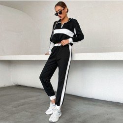 Color Blocking 2 Piece Workout Sets For Women