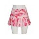  2024 Summer Pink Camouflage Pleated Girl Skirt