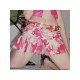  2024 Summer Pink Camouflage Pleated Girl Skirt