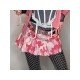  2024 Summer Pink Camouflage Pleated Girl Skirt