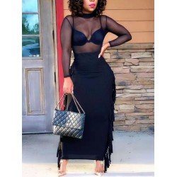 Sexy Mesh Pure Color Skirt Two-Piece Suit   Sexy Mesh Pure Color Skirt Two-Piece Suit