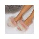  2024 Contrast Color Fur Slippers For Women