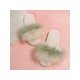  2024 Contrast Color Fur Slippers For Women