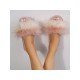 2024 Contrast Color Fur Slippers For Women