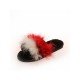  2024 Contrast Color Fur Slippers For Women