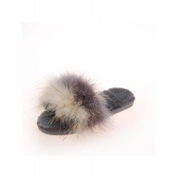 2024 Contrast Color Fur Slippers For Women  2024 Contrast Color Fur Slippers For Women