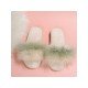  2024 Contrast Color Fur Slippers For Women