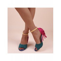 Women's PU Peep Toe Tassel High Heels  Women's PU Peep Toe Tassel High Heels