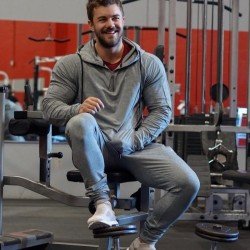  Men's Autumn Leisure Sports Hooded Two-Piece Set