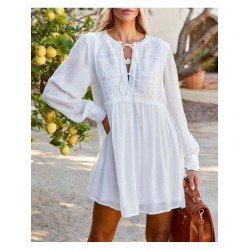 Pure Color Loose Women's Long Sleeve Dress  Pure Color Loose Women's Long Sleeve Dress