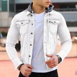 Pure Color Hooded Men's Casual Jacket  Pure Color Hooded Men's Casual Jacket