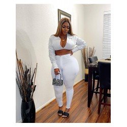 Fall Solid Button Up Cropped Blouse